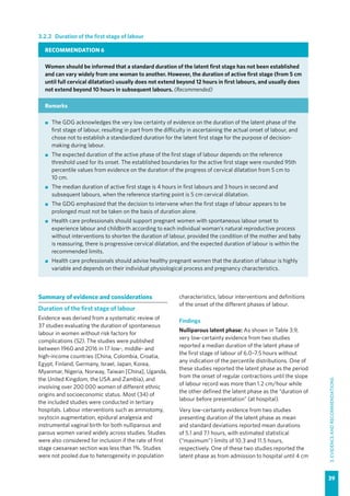 WHO recommendations Intrapartum care for a positive childbirth ...