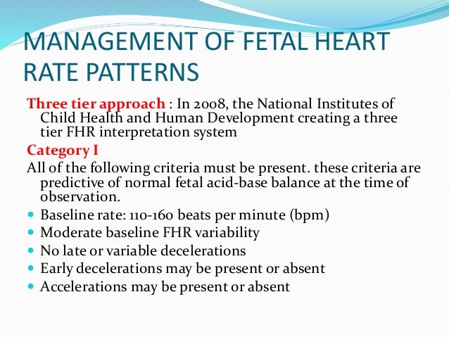 intrapartum fetal heart rate assessment fetal heart rate categories chart
