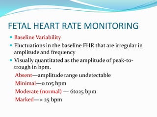 Intrapartum fetal survellence | PPTX