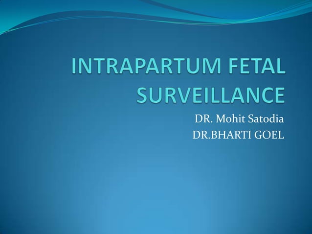 Intrapartum Fetal Survellence