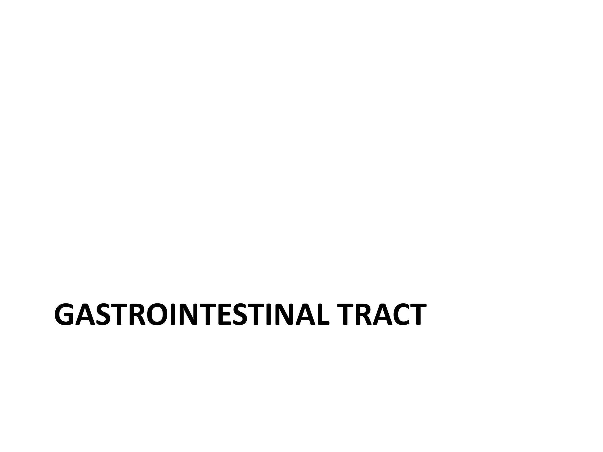 GASTROINTESTINAL TRACT
 