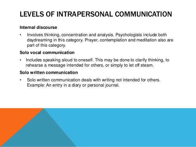 intrapersonal communication articles the effects of interpersonal vs intrapersonal