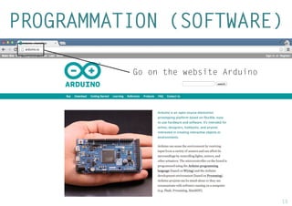 15 
PROGRAMMATION (SOFTWARE) 
Go on the website Arduino  