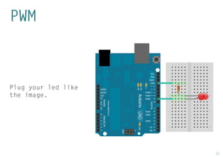 31 
PWM 
Plug your led like the image.  