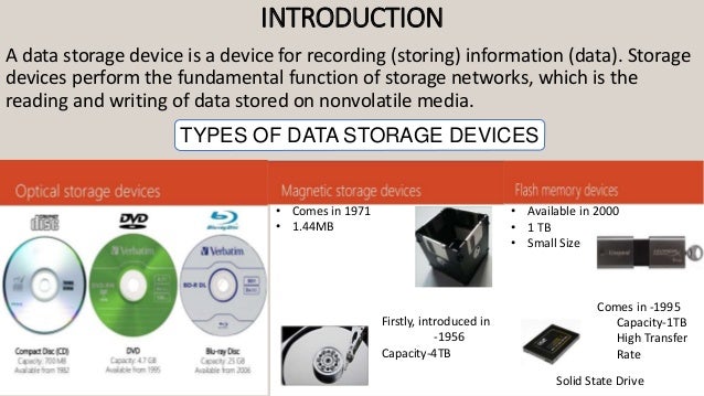 evolution of data storage device amit kumar data storage devices