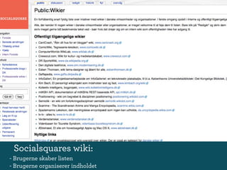 Wikis i perspektiv - deltagelseskultur og videndeling i og omkring virksomheder.