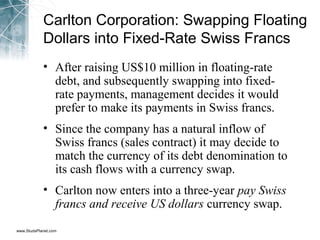 Int rate and swaps