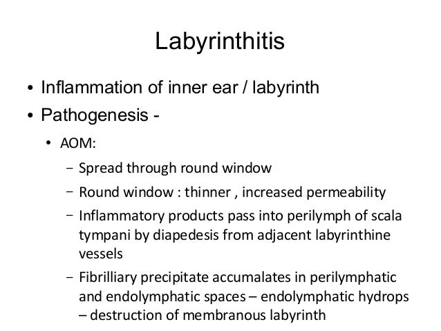 Intratemporal complications of otitis media