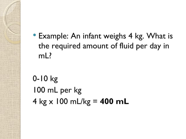 Intravenous fluid computations | PPT
