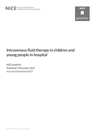 Intravenous fluid therapy in children and | PDF
