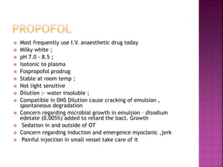 Infipro Formulation Intravenous induction agents | PPTX