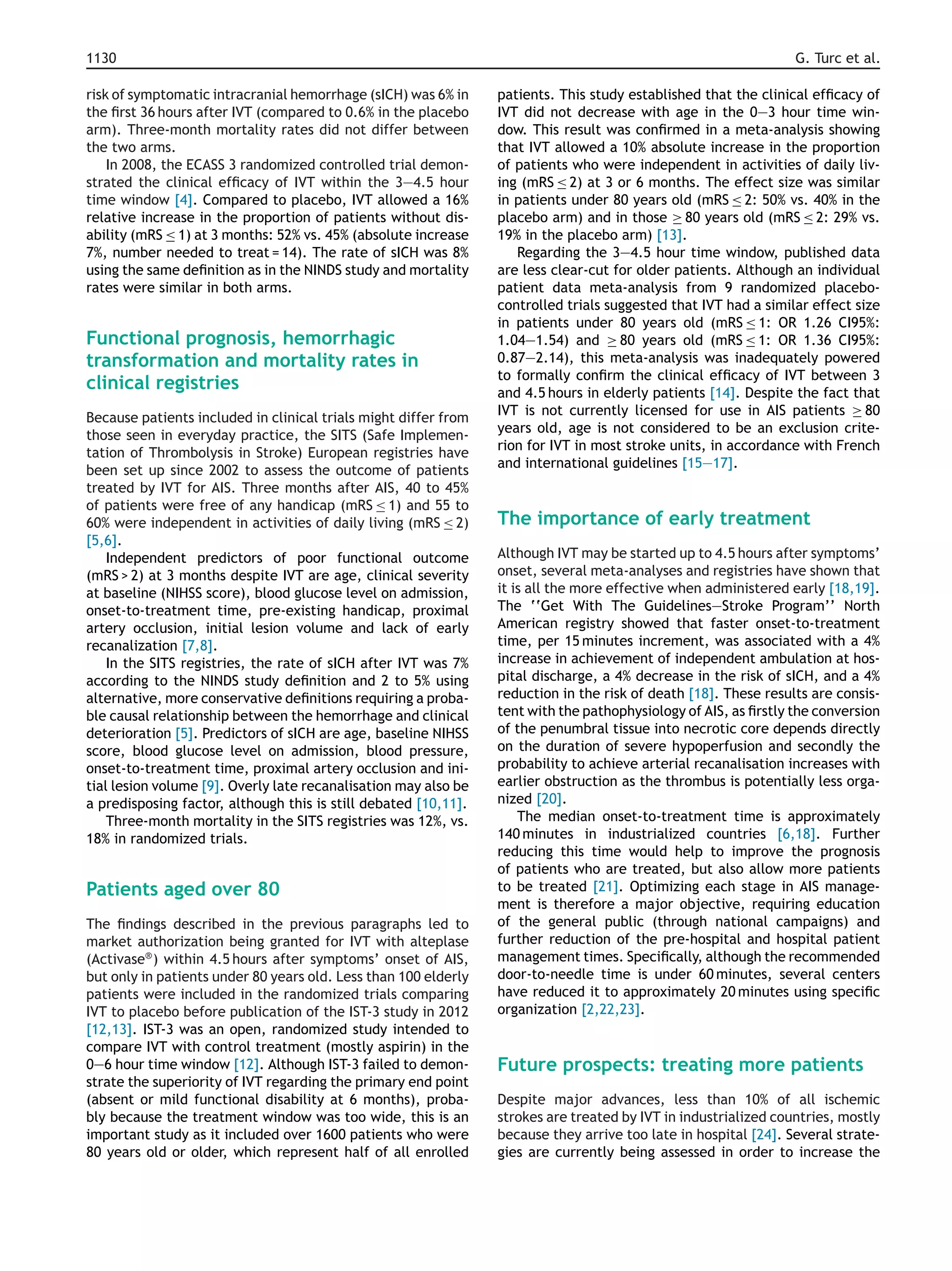 Intravenous thrombolysis for acute ischemic stroke 2014 | PDF