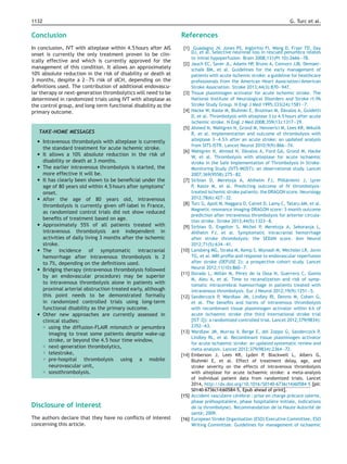Intravenous thrombolysis for acute ischemic stroke 2014 | PDF