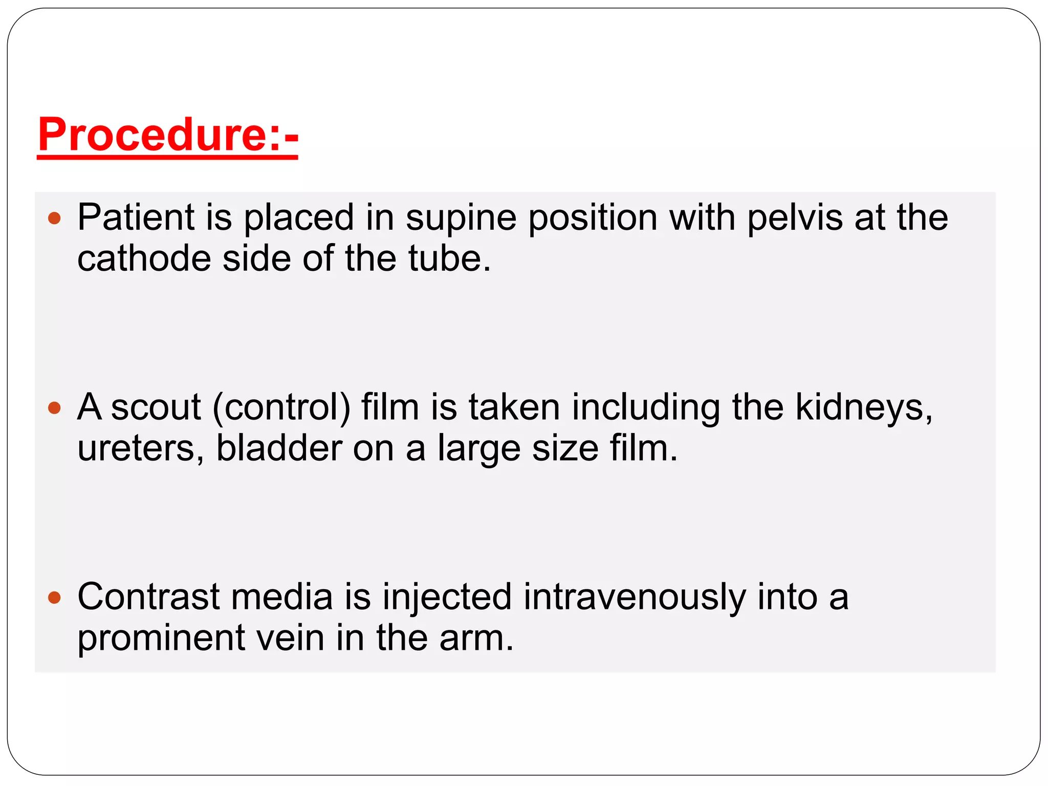 Intravenous urogram ( Sandip Gautam ) | PPTX
