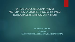 Intravenous urography | PPT