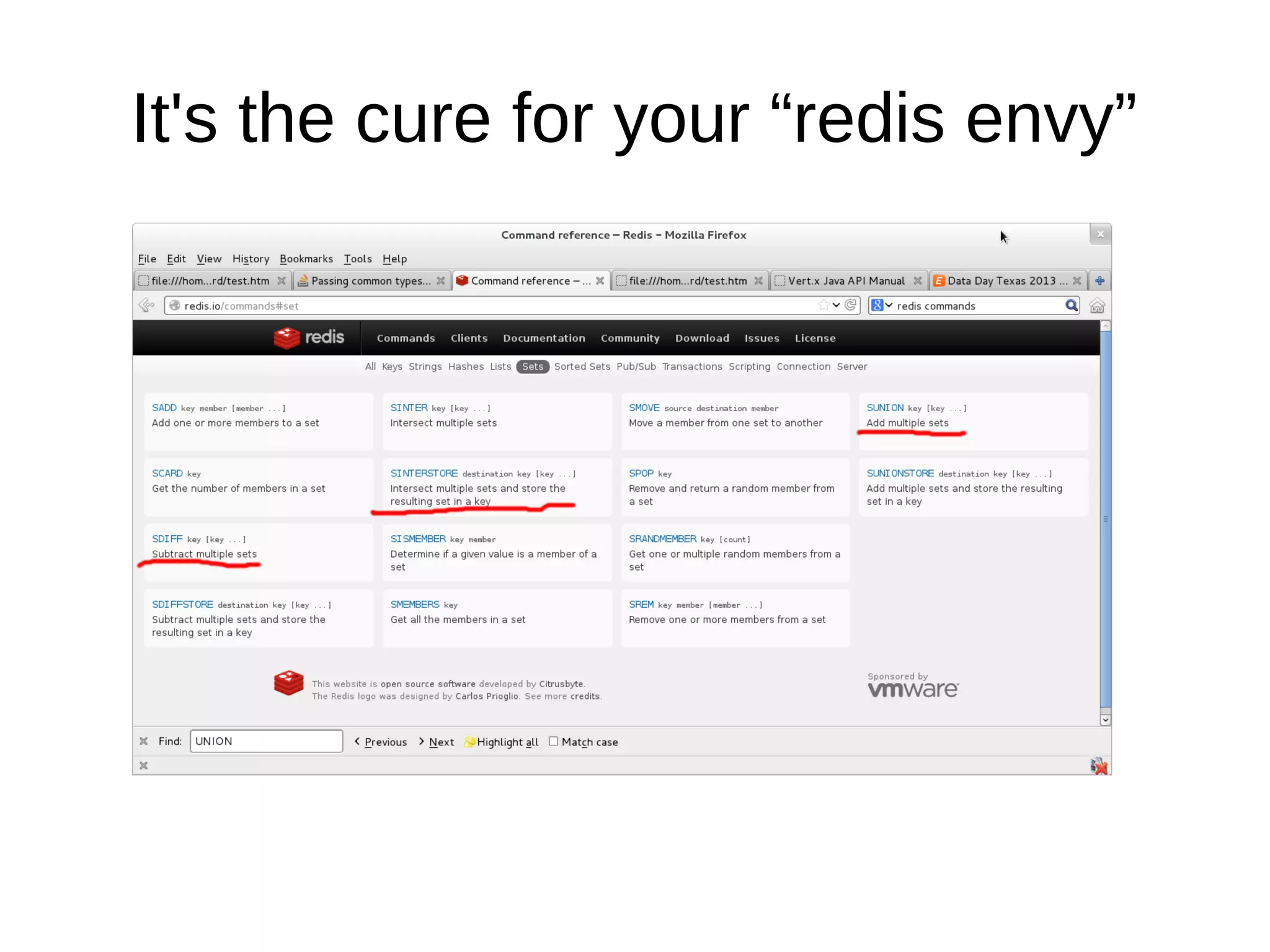 It's the cure for your “redis envy”
 