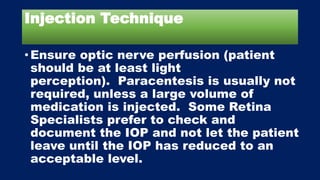 Intravitreal injection avastin facts and myths | PPTX