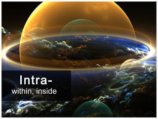 within, inside
Intra-Intra-
 