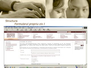 Structura Formularul propriu-zis I 