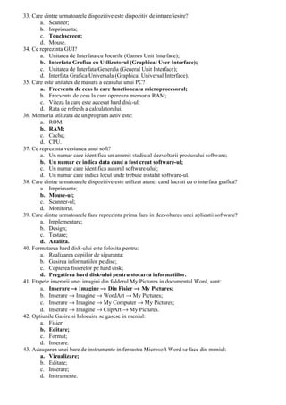 Intrebari calculator operatori | PDF