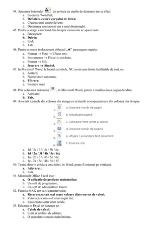Intrebari calculator operatori | PDF