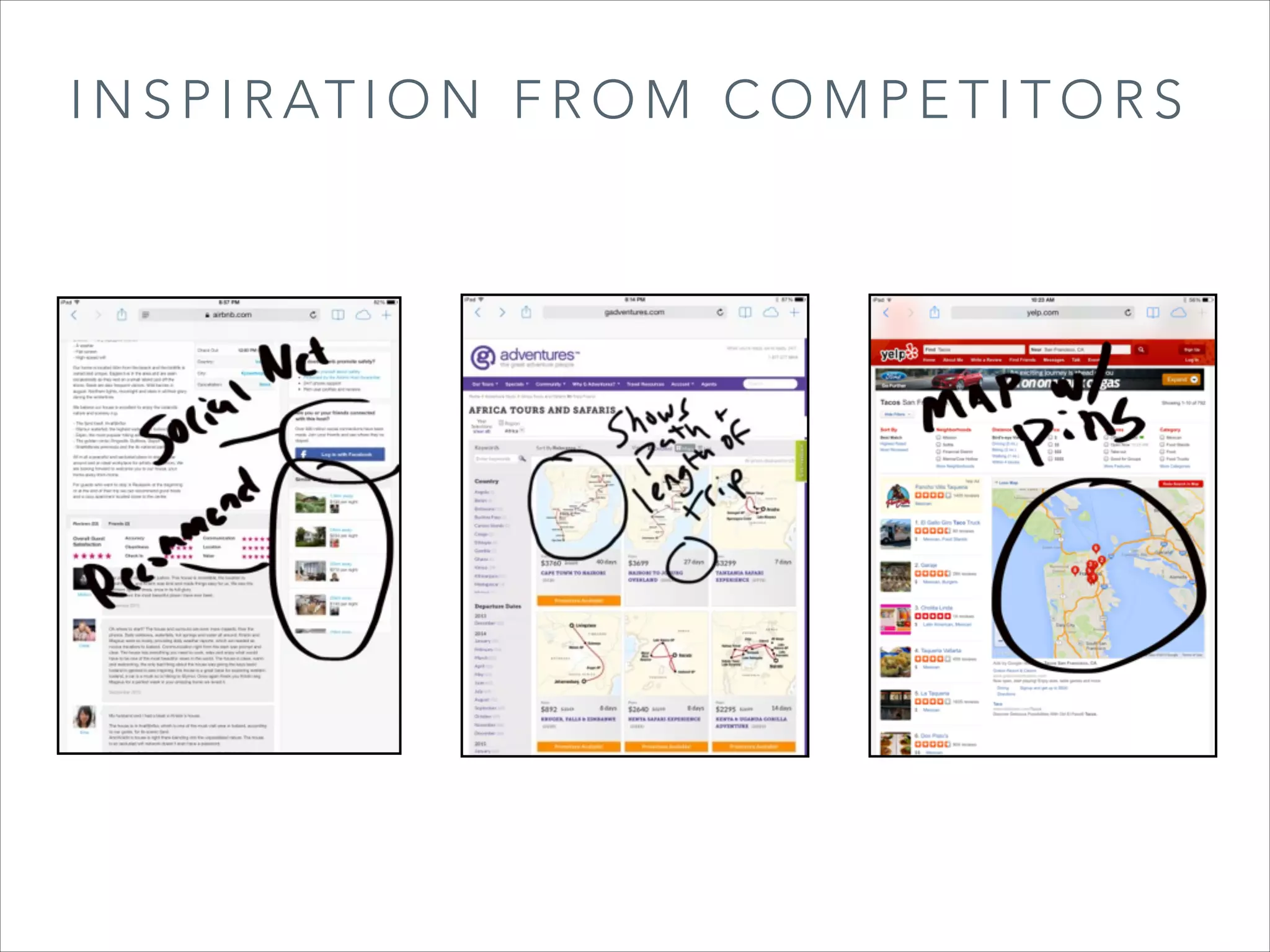 I N S P I R AT I O N F R O M C O M P E T I T O R S

 