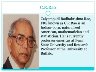 Radhakrishna Rao Intresting maths | PPTX