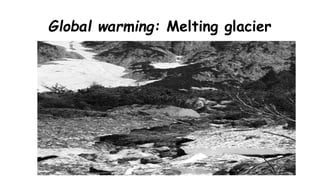 Global warming: Melting glacier
 