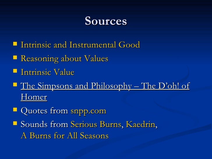 Intrinsic good and instrumental good