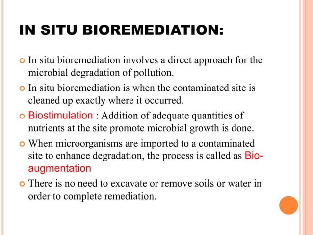 Intrinsic in Situ Bioremediation | PPT