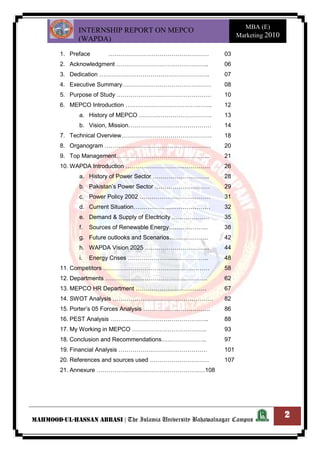 Intrnship report on wapda PDF