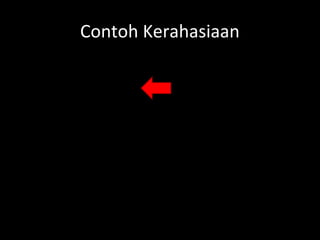 Contoh Kerahasiaan
 