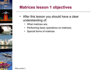 Intro to Matrices | PPT