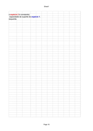 Sheet1




ovimento da espécie 2 é constante)
á acima da capacidade de suporte da espécie 1.
 desloca a esquerda.




                                                 Page 16
 