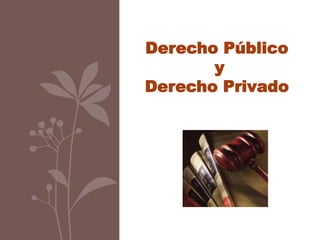Derecho Público
       y
Derecho Privado
 