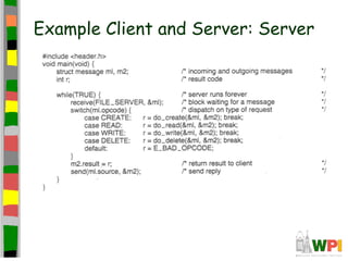 Example Client and Server: Server
 