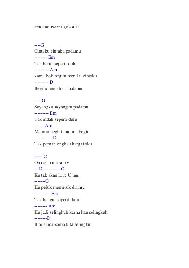 Cari Pacar Lagi Lirik Lagu Arsia Lirik