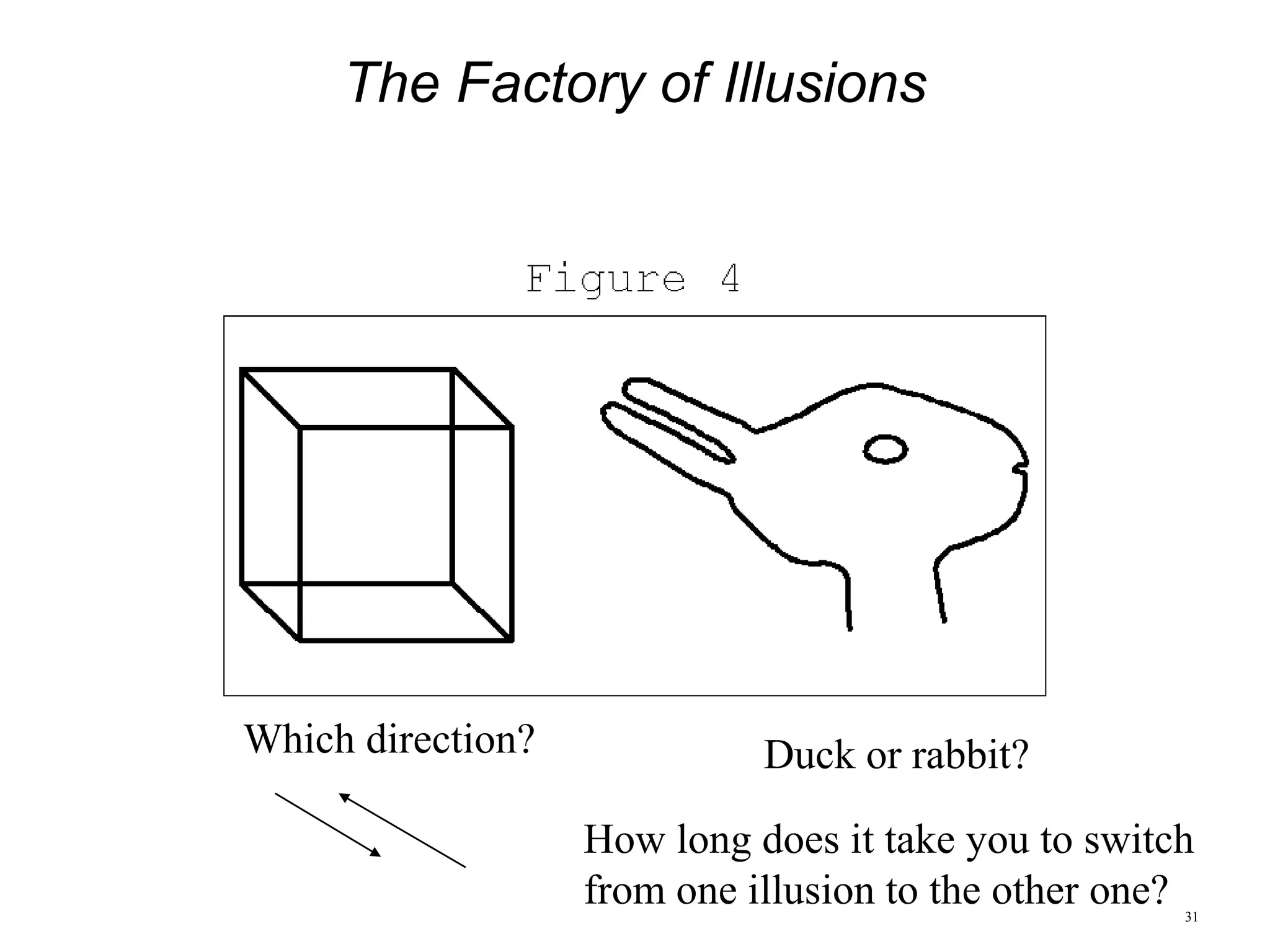31
The Factory of Illusions
<Insert picture of you here>
 