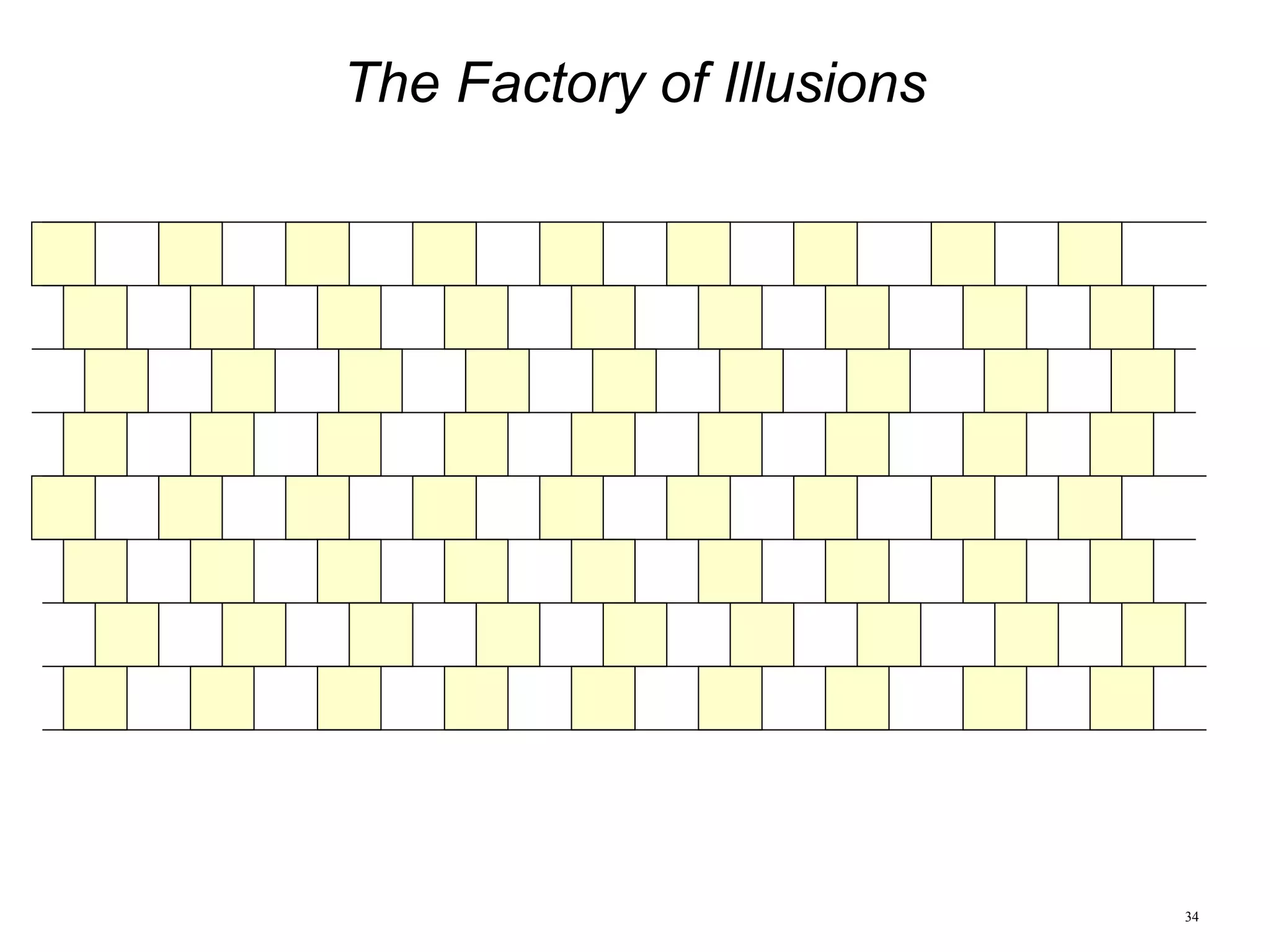34
The Factory of Illusions
 