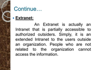 Intro. to internet | PPT