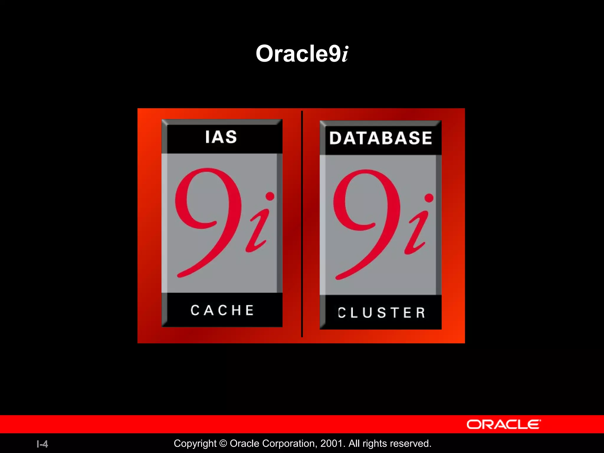 I-4 Copyright © Oracle Corporation, 2001. All rights reserved. Oracle9i 