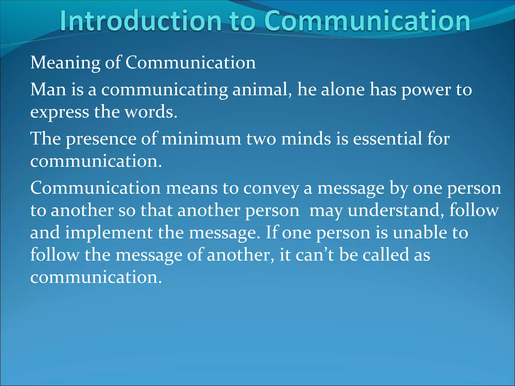 Introduction to communication | PPT