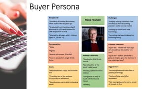 Buyer Persona
 