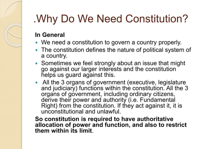 Introduction to constitution | PPT