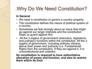 Introduction to constitution