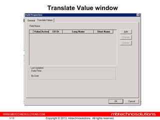 Translate Value window




I-13   Copyright © 2013, mbtechnosolutions. All rights reserved.
 