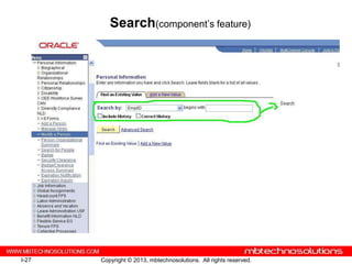 Search(component’s feature)




I-27   Copyright © 2013, mbtechnosolutions. All rights reserved.
 