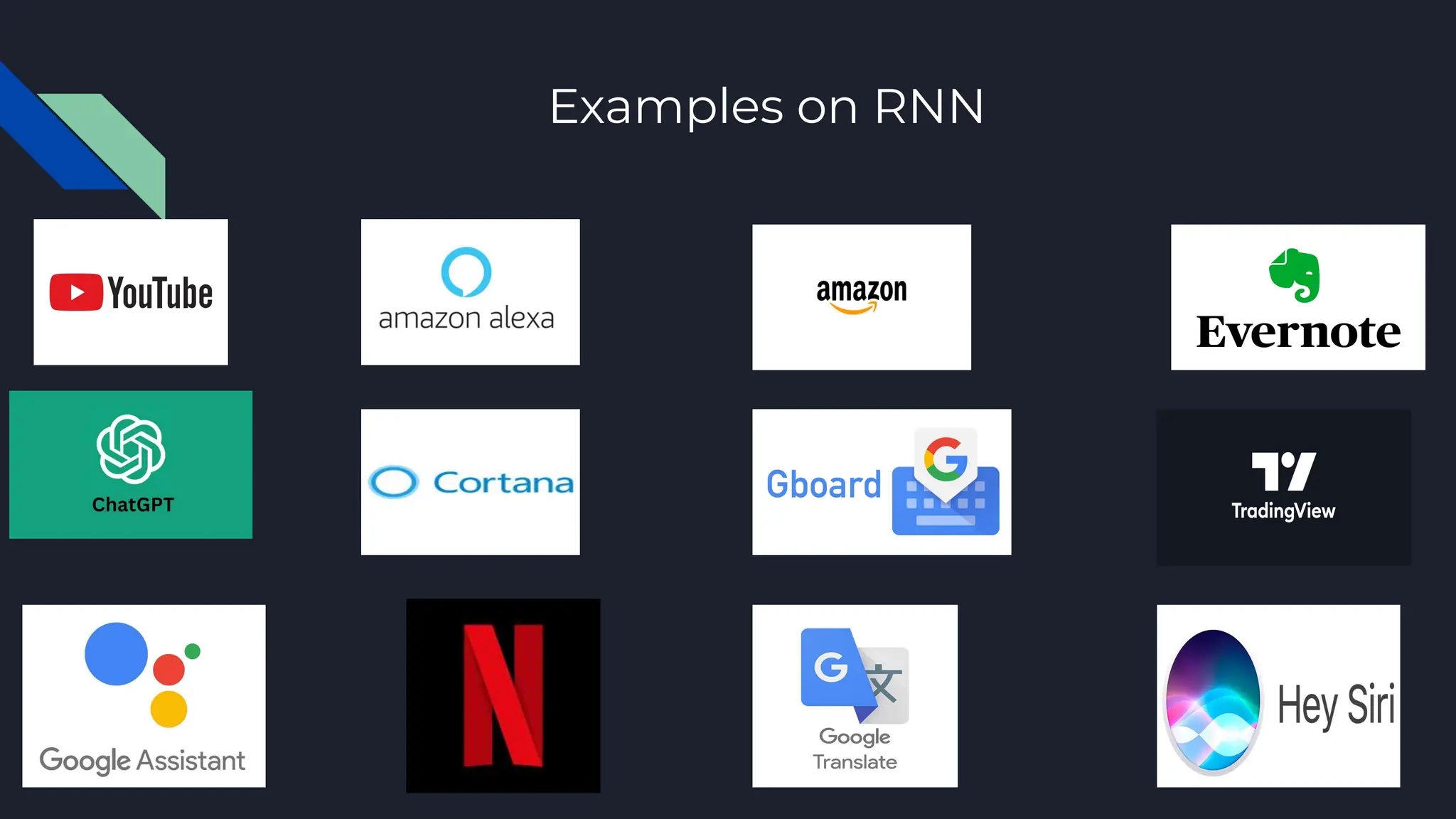 Examples on RNN
 