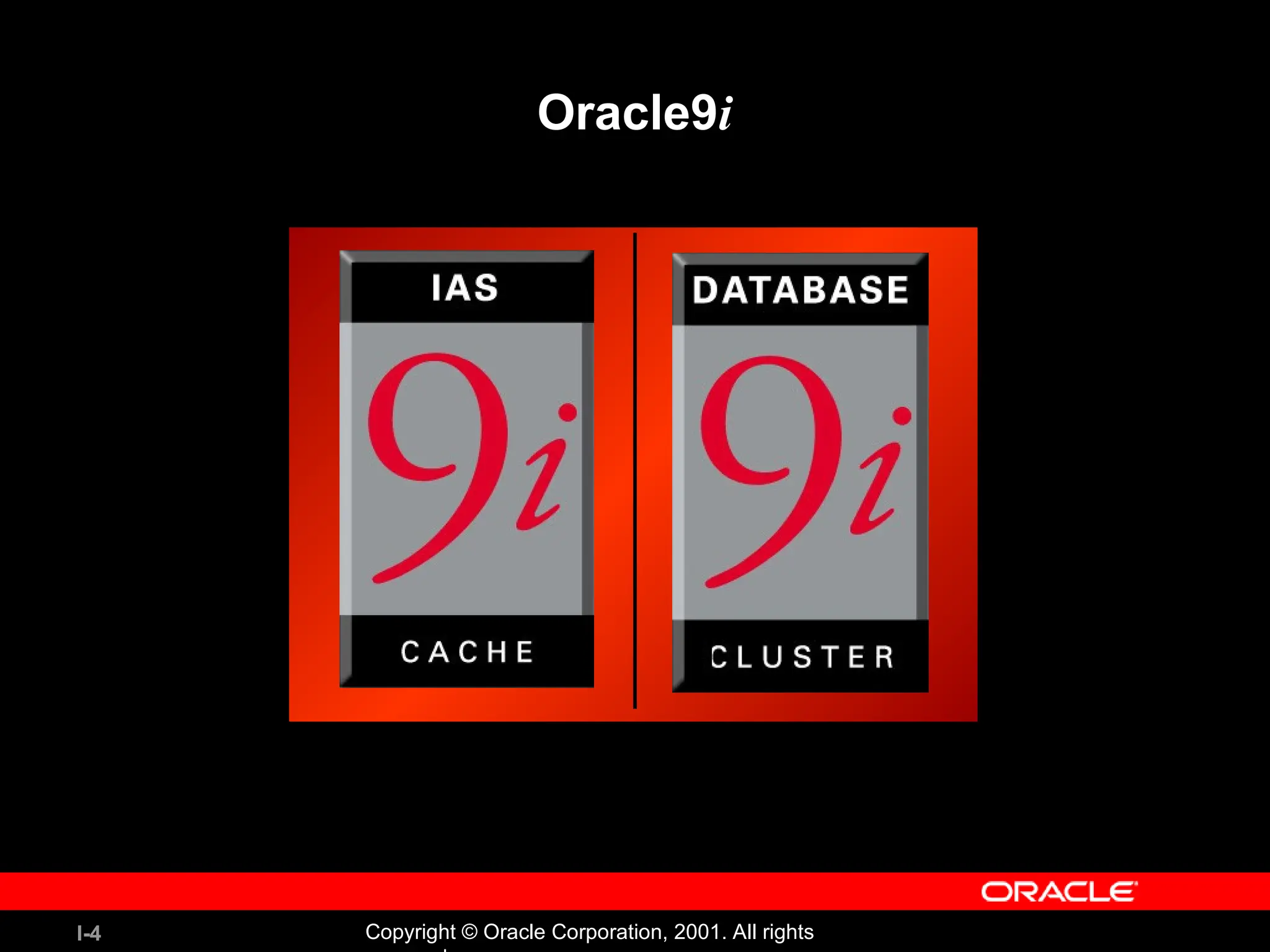 I-4 Copyright © Oracle Corporation, 2001. All rights Oracle9i 