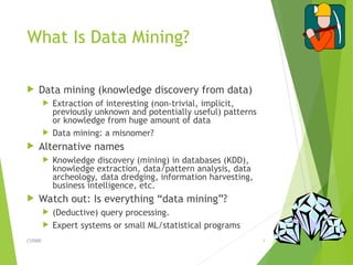 Knowledge discovery (mining) in databases (KDD), knowledge extraction | PPT
